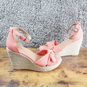 torrid coral faux suede bow espadrille platform